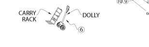 Dolly and Carry rack for Peak Pole Tent, PPT60X