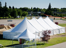 WSSL Peak Pole Tent PPT 40’ Wide, Courtesy of Handy Special Events