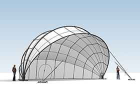 Minimal Works' new dome shelter can be used more easily thanks to a novel  panel system. – GO OUT