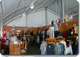 Golf course clubhouse/proshop tent
